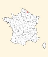 kaart ligging Avesnes-sur-Helpe