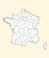 kaart ligging Béthune