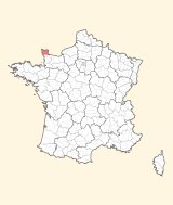 kaart ligging Cherbourg-Octeville