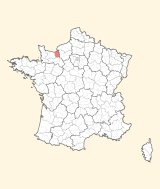 kaart ligging Lisieux