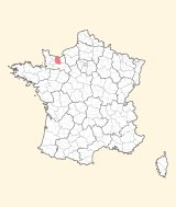 kaart ligging Caen