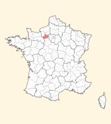 kaart ligging Évreux