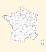 kaart ligging Mantes-la-Jolie