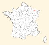 kaart ligging Metz-Campagne