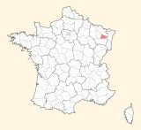 kaart ligging Lunéville