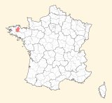 kaart ligging Guingamp
