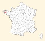 kaart ligging Châteaulin