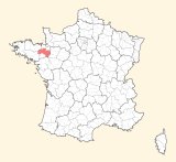 kaart ligging Rennes