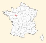 kaart ligging La Flèche