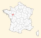 kaart ligging Angers