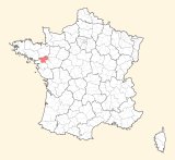 kaart ligging Châteaubriant