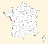 kaart ligging Les Sables-d'Olonne