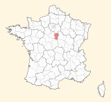 kaart ligging Montargis