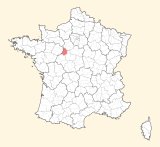 kaart ligging Vendôme