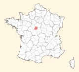 kaart ligging Romorantin-Lanthenay