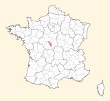 kaart ligging Issoudun