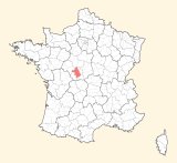 kaart ligging Châteauroux
