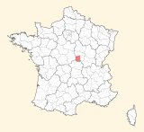 kaart ligging Nevers