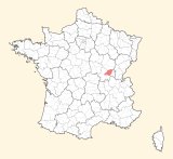 kaart ligging Chalon-sur-Saône