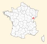 kaart ligging Besançon