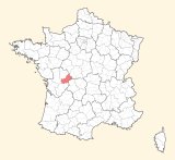 kaart ligging Montmorillon
