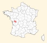 kaart ligging Niort