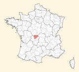 kaart ligging Guéret