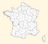 kaart ligging Rochechouart