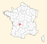 kaart ligging Limoges