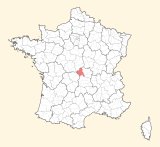 kaart ligging Montluçon