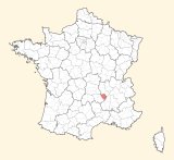 kaart ligging Yssingeaux