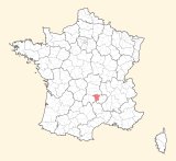 kaart ligging Brioude