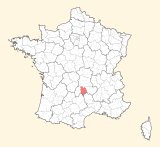 kaart ligging Saint-Flour