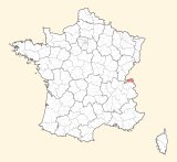 kaart ligging Thonon-les-Bains