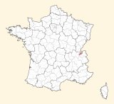 kaart ligging Saint-Julien-en-Genevois