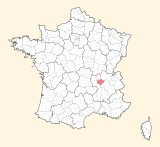 kaart ligging Lyon