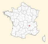 kaart ligging Saint-Étienne