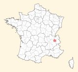 kaart ligging Chambéry