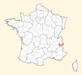 kaart ligging Saint-Jean-de-Maurienne