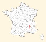 kaart ligging Valence