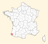 kaart ligging Bayonne