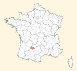 kaart ligging Cahors