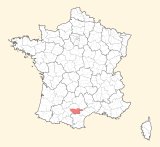 kaart ligging Castres