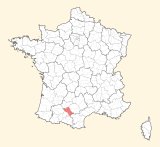kaart ligging Toulouse