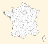 kaart ligging Saint-Girons