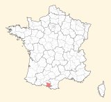 kaart ligging Foix
