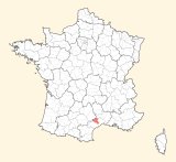 kaart ligging Lodève