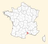 kaart ligging Montpellier