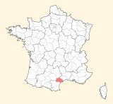 kaart ligging Béziers