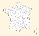 kaart ligging Perpignan